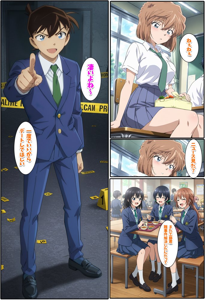 新・名探偵の三角関係2 エロ同人誌画像 001