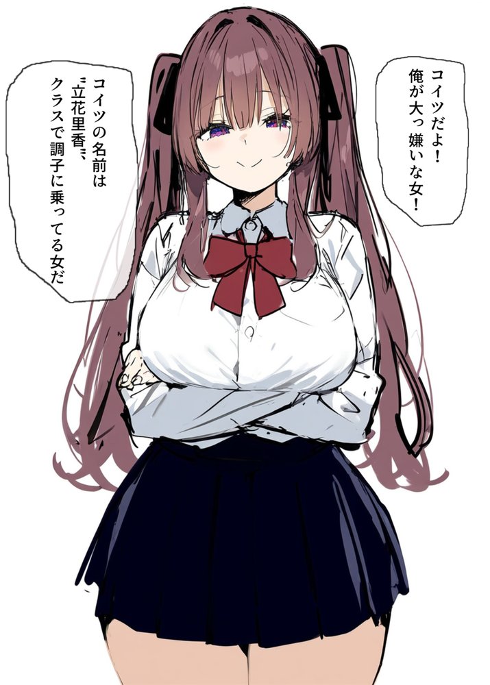 俺を虐めるツインテールJKの弱みを握ってデカチンSEXでメス堕ち？ エロ同人誌画像 007