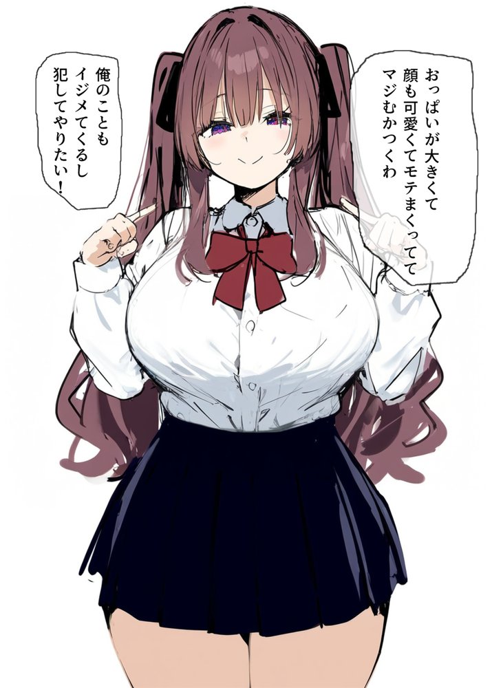 俺を虐めるツインテールJKの弱みを握ってデカチンSEXでメス堕ち？ エロ同人誌画像 008