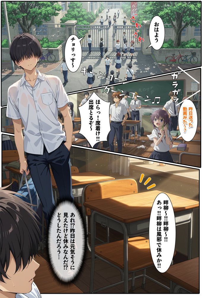 先生からクラスの1軍ギャルを見舞いに行くよう言われただけなのに エロ同人誌画像 022