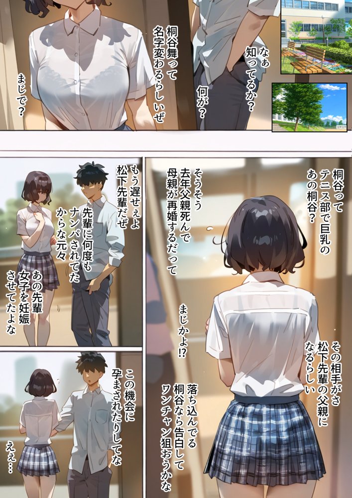 托卵命日！種付義父さん家の義妹にされ寝取られた幼馴染-母親再婚。幼馴染巨乳女子は実父の命日に嫌いな男達（義父＆義兄）に寝取られ孕まされる話 エロ同人誌画像 013